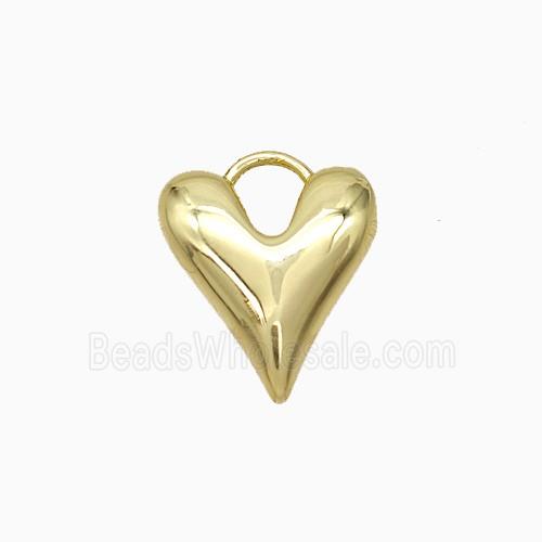 Copper Heart Pendant Gold Plated