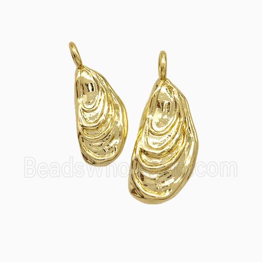 Copper Mussel Pendant Gold Plated