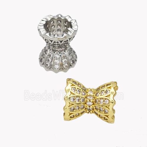 Copper Beadcaps Micropave Zircoonia Mixed