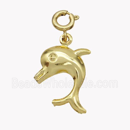 Copper Dolphin Pendant Gold Plated
