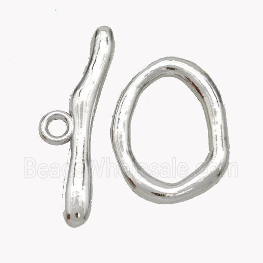 Copper Toggle Clasp Platinum Plated