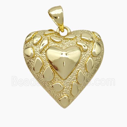 Copper Heart Pendant Gold Plated