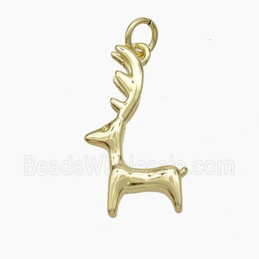 Copper Deer Pendant Gold Plated