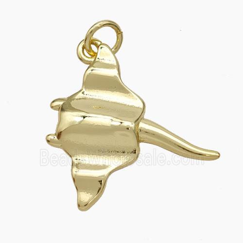 Copper Ocean Whale Manta Ray Pendant Gold Plated