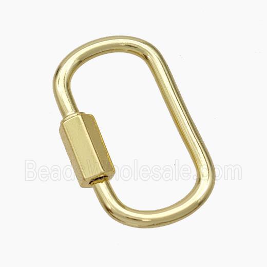 Copper Carabiner Clasp Gold Plated