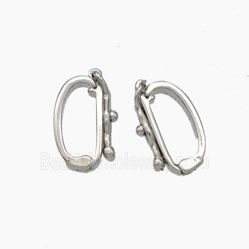 Copper Clasp Platinum Plated