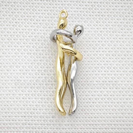 Copper Couple Pendant Platinum Gold Plated