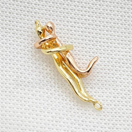 Copper Couple Connector Rose Gold Plated