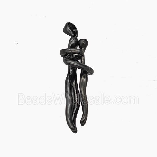 Copper Couple Pendant Black Plated