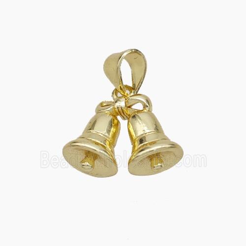 Copper Bell Pendant Gold Plated