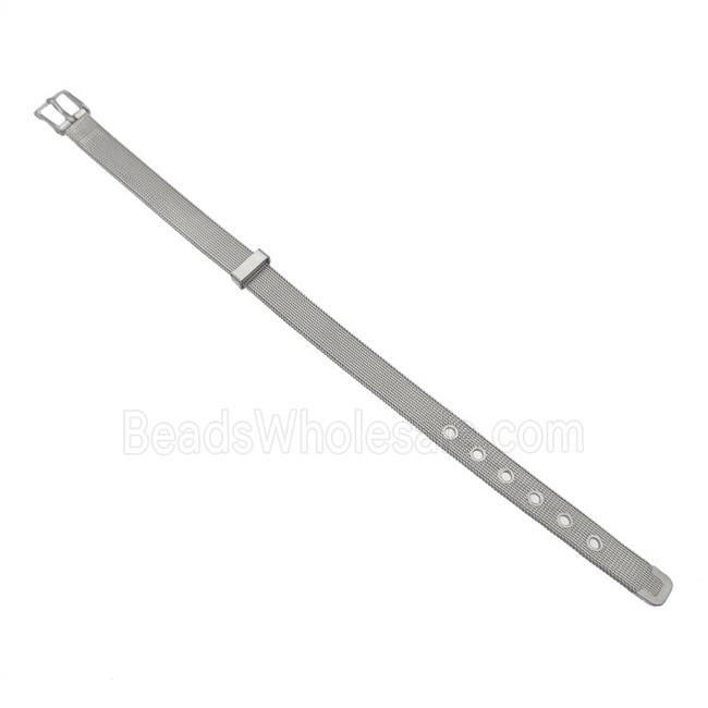 Raw Stainless Steel Bracelet Adjustable
