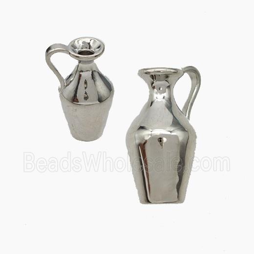 Copper WaterBottle Pendant Platinum Plated