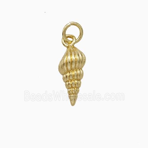 Copper Oyster Shell Pendant Gold Plated