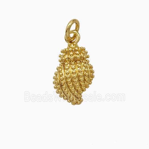 Copper Oyster Shell Pendant Gold Plated