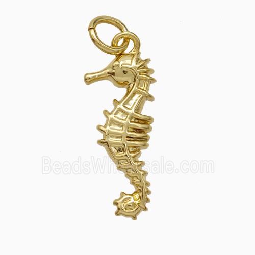 Copper Seahorse Pendant Gold Plated