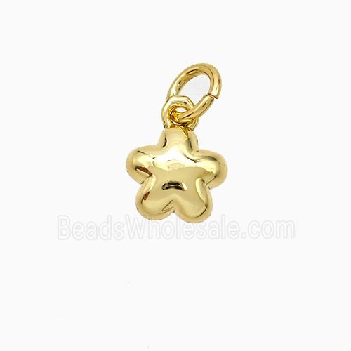 Copper Flower Pendant Gold Plated