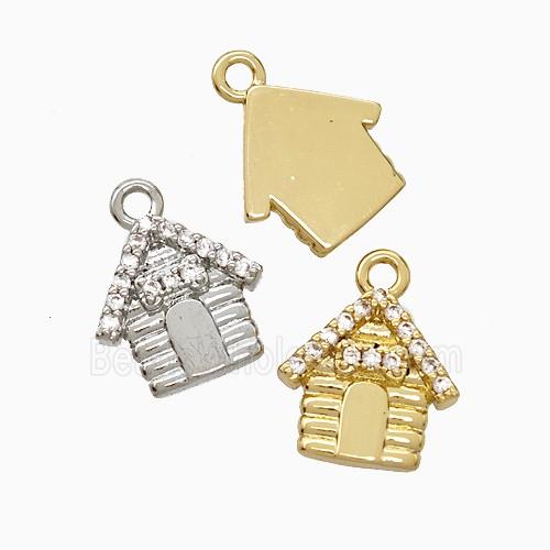 Copper House Pendant Pave Zirconia Mixed
