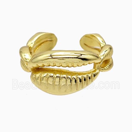Copper Conchshell Rings Gold Plated