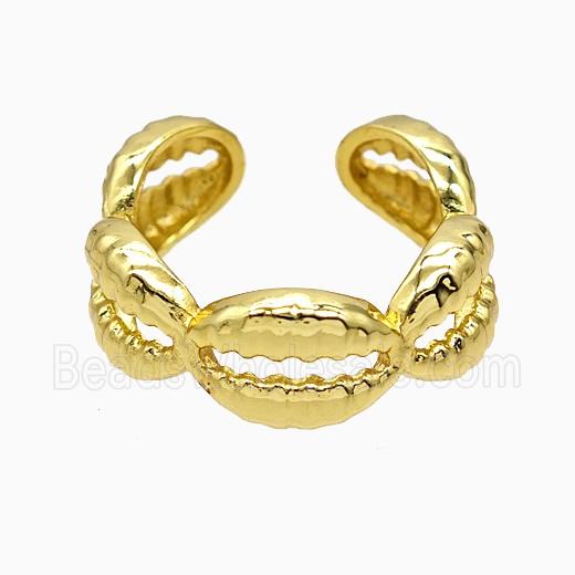 Copper Conchshell Rings Gold Plated