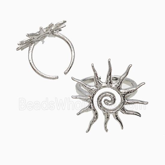Copper Sun Rings Platinum Plated