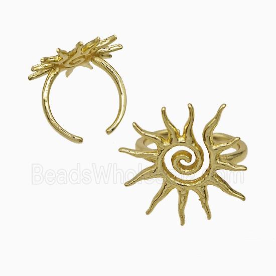 Copper Sun Rings Gold Plated