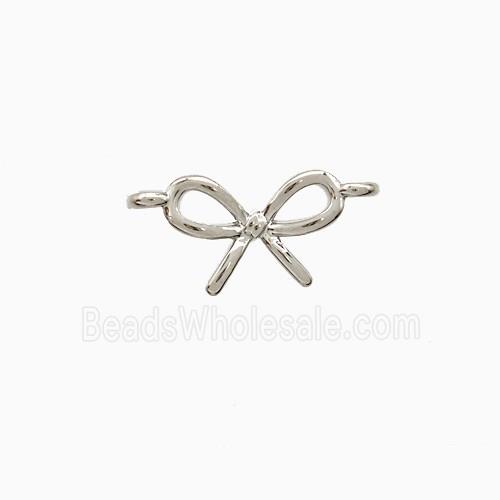 Copper Awareness Ribbons Pendant 2loops Platinum Plated