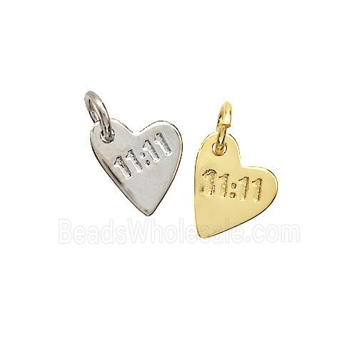 Copper Heart Pendant Double Eleven Mixed