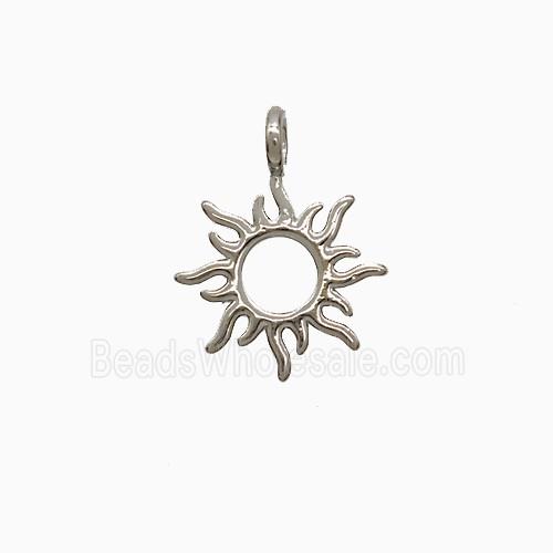 Copper Sun Pendant Platinum Plated