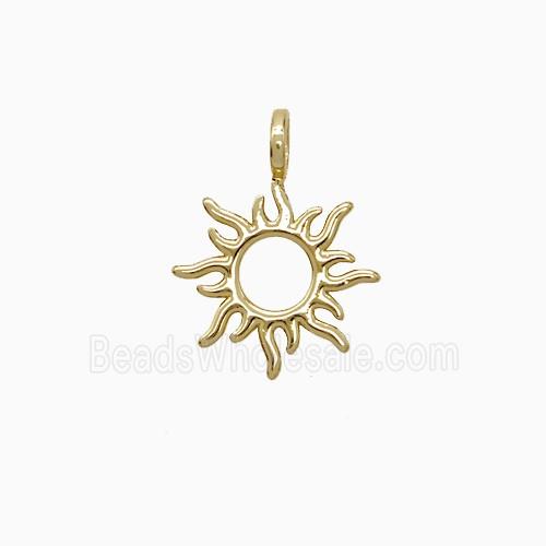 Copper Sun Pendant Gold Plated