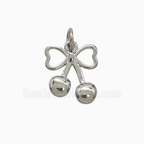 Copper Cherry Pendant Platinum Plated