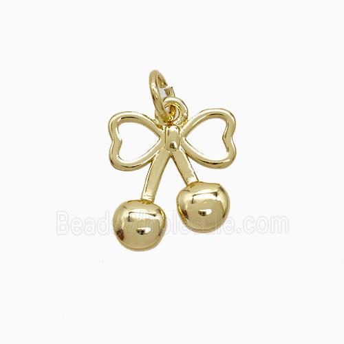 Copper Cherry Pendant Gold Plated