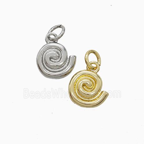 Copper Spiral Shell Pendant Mixed