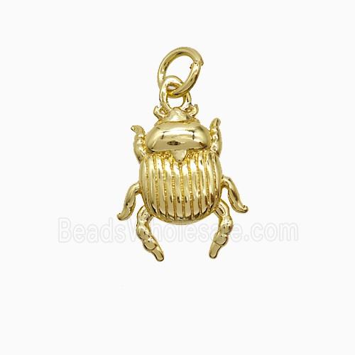 Copper Beetle Pendant Gold Plated