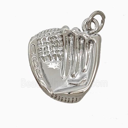 Copper Glove Pendant Sports Platinum Plated