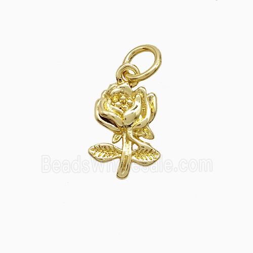 Copper Flower Pendant Gold Plated