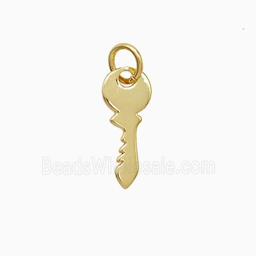 Copper Key Pendant 18K Gold Plated