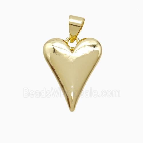 Copper Heart Pendant 18K Gold Plated