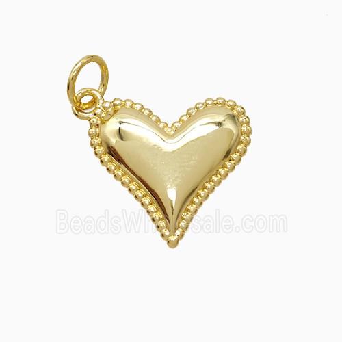 Copper Heart Pendant 18K Gold Plated