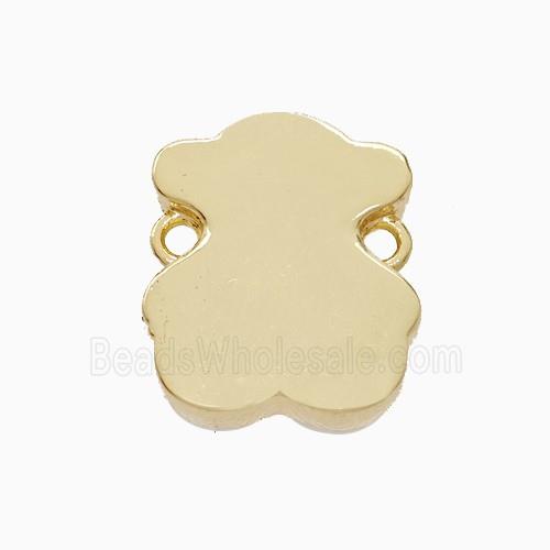 Copper Bear Connector 18K Gold Plated