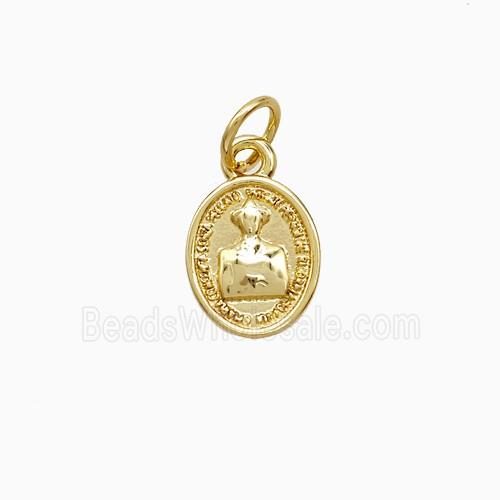 Copper Human Pendant 18K Gold Plated