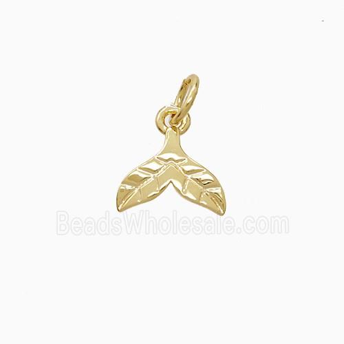 Copper Mermaid-Tail Pendant 18K Gold Plated