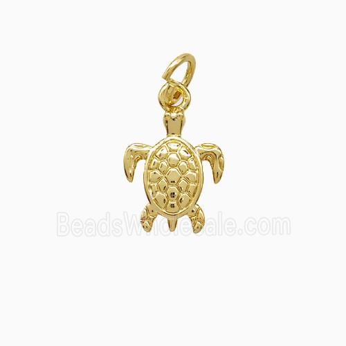 Copper Tortoise Pendant 18K Gold Plated