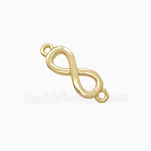 Copper Infinity Connector 18K Gold Plated