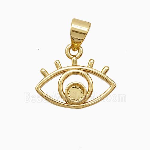 Copper Eye Pendant 18K Gold Plated