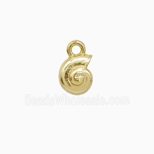 Copper Spiral Shell Pendant Gold Plated