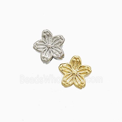 Copper Flower Beads Mixed