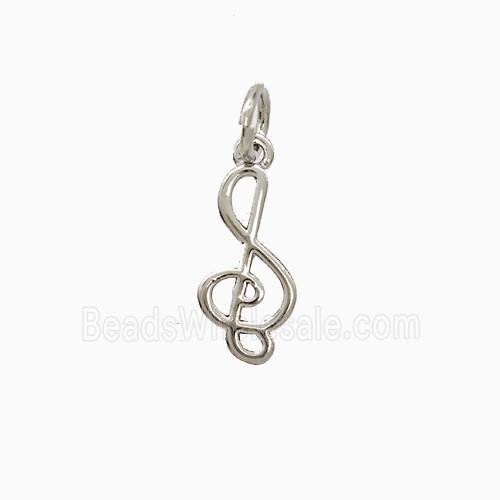 Musical Note Symbols Copper Pendant Platinum Plated