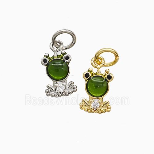 Copper Pendant Pave Zircon, Gold Plated