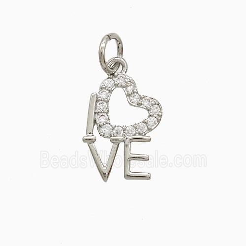 Copper Pendant Pave Zircon, Gold Plated