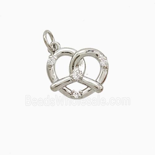 Copper Pendant Pave Zircon, Gold Plated